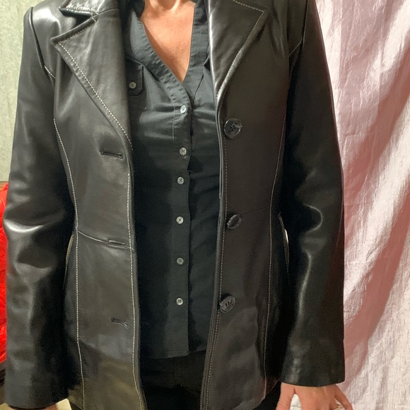 MICHAEL KORS 100% LEATHER JACKET SIZE SMALL - Picture 7 of 8